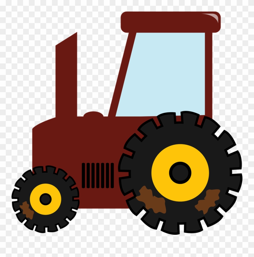 Vector Stock Fazenda - Trator Fazendinha Rosa Png Clipart