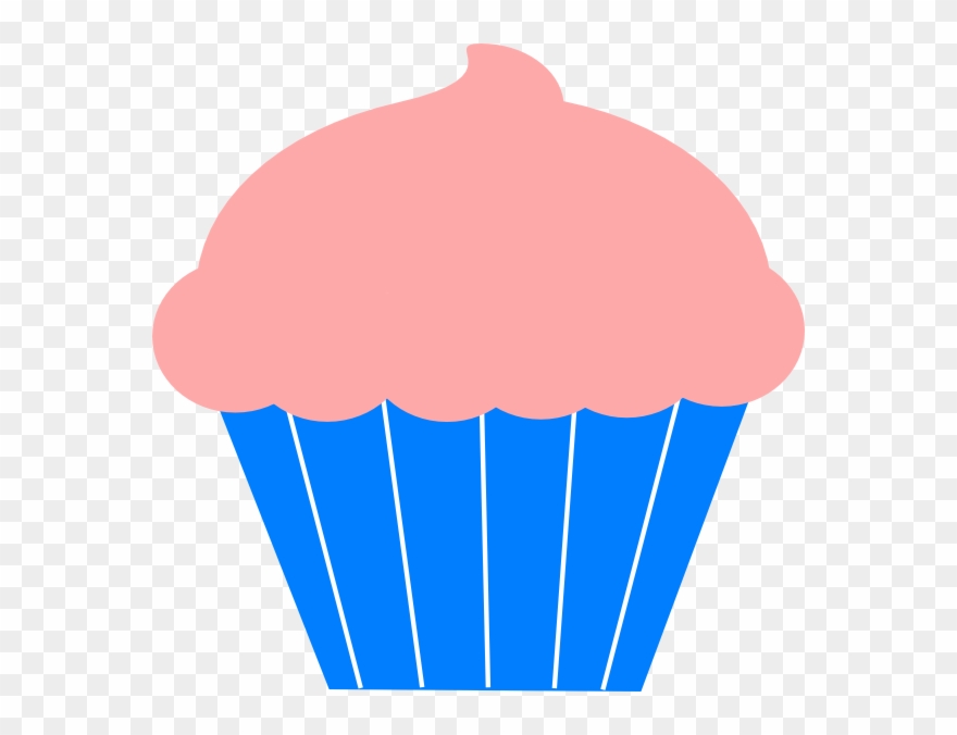 Cupcake Clipart Pink Blue - Cupcake Clipart Blue And Pink - Png Download
