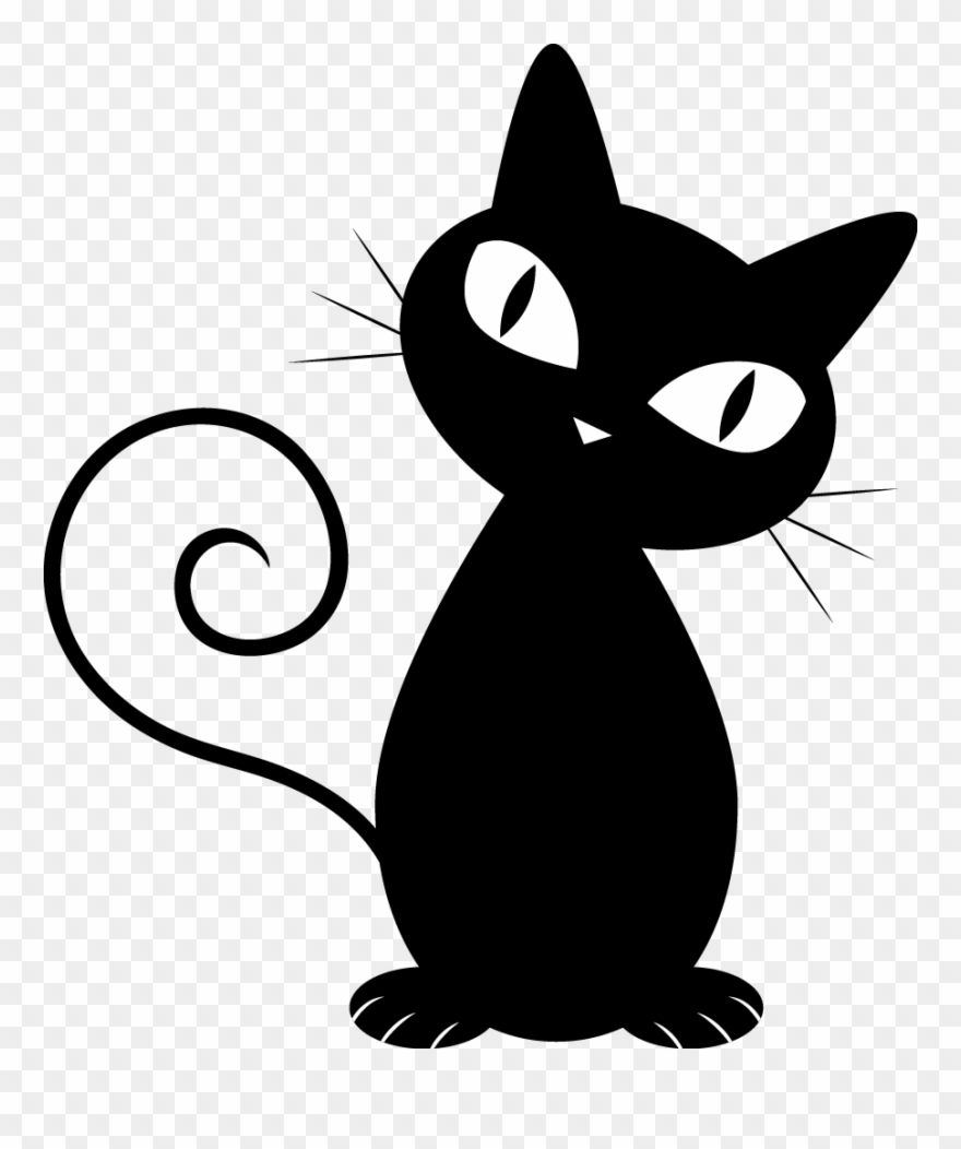 Cat - Dibujos De Gatos Negros Clipart
