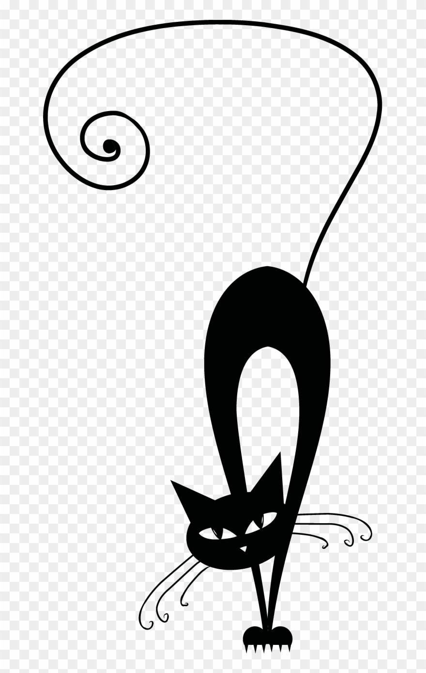 Gatti Stilizzati Immagini - Black Cat Silhouette Clipart