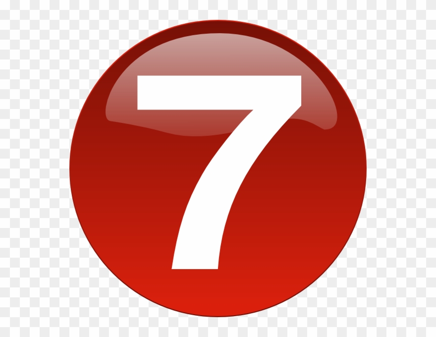 Bullet 7 Red 7 Clip Art - Clip Art - Png Download