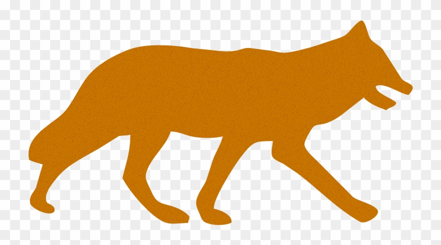 Canines - Black Fox Silhouette Shower Curtain Clipart