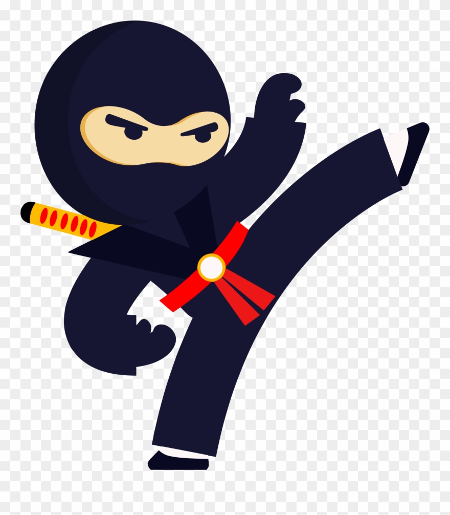 Big Image - Kicking Ninja Clipart - Png Download