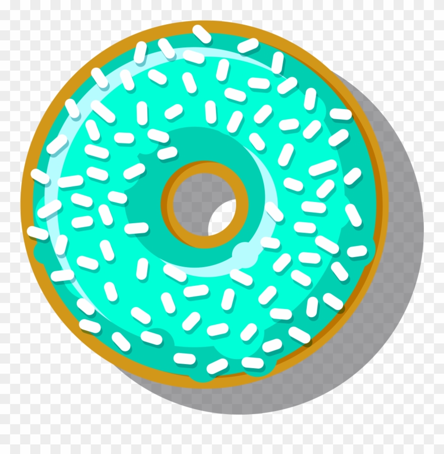 Doughnut Clipart Cute Circle Border - Aqua Donut Clip Art - Png Download