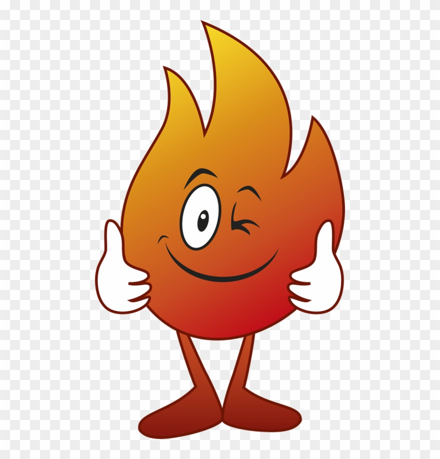 Drawing,heat - Cartoon Fire With Face Clipart