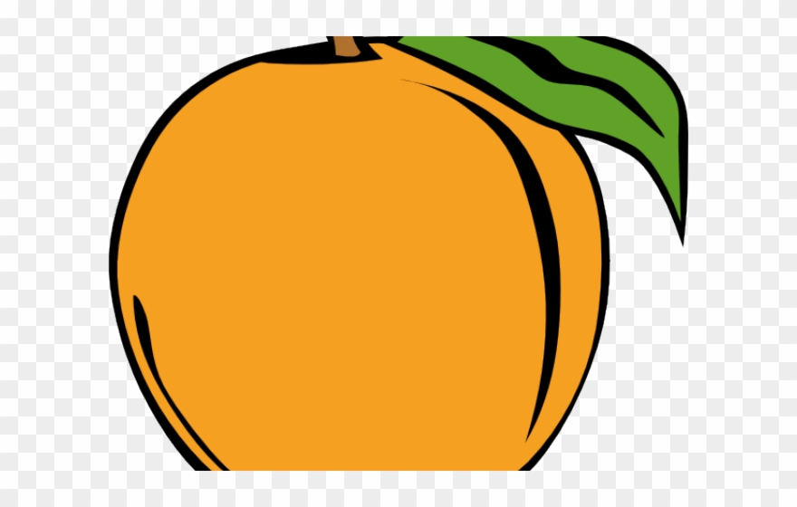Fruit Orange Cliparts - Peach Clip Art - Png Download