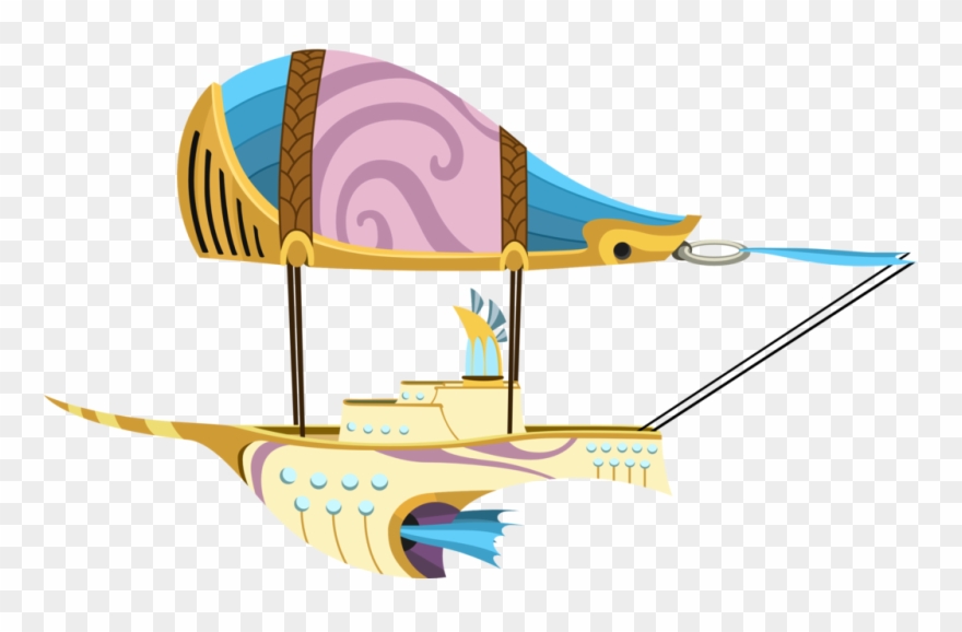 Airship Drawing Tiny Clip Freeuse Library - My Little Pony Airship - Png Download