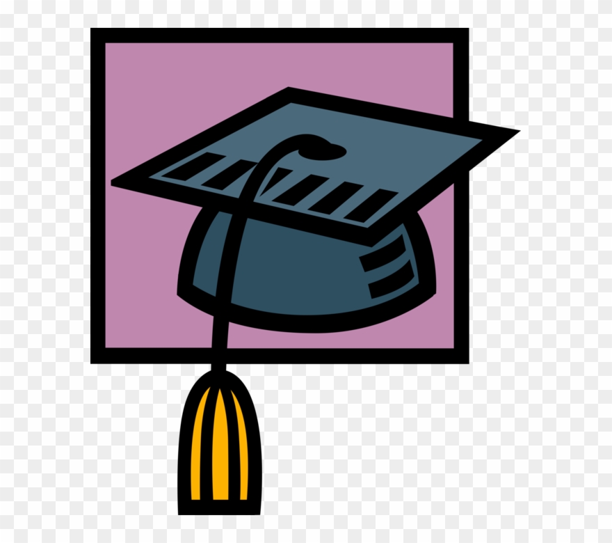 Vector Illustration Of Graduation Hat Mortarboard With - Gerund Clipart
