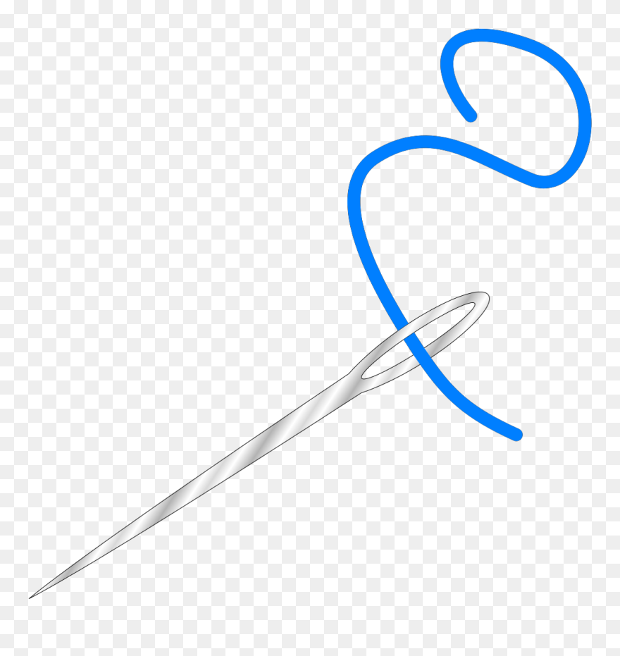 Needle And Blue Thread Clipart