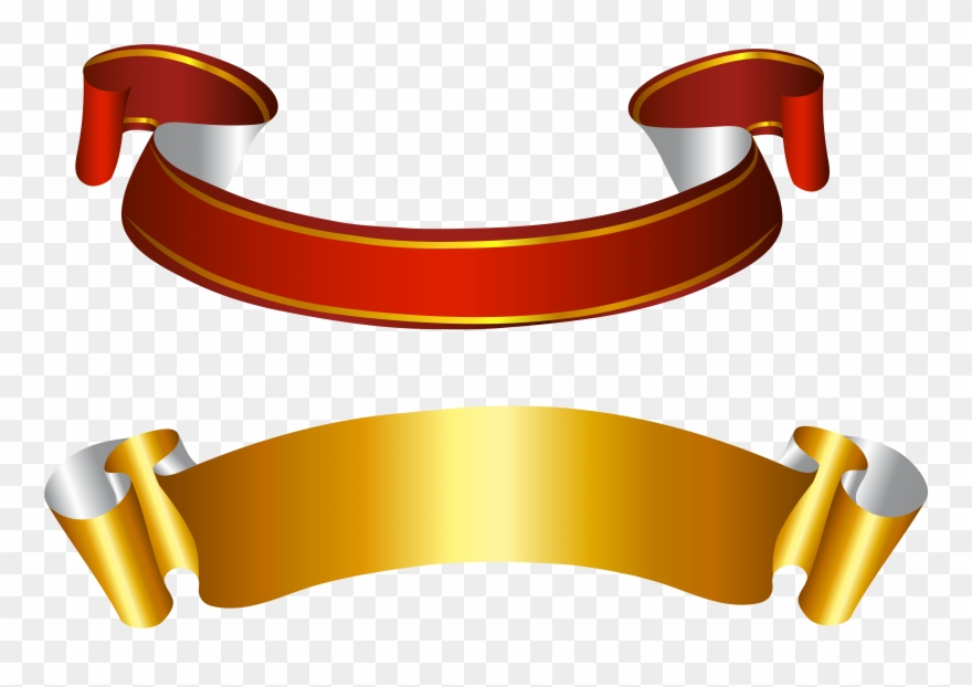 Gold Ribbon Scroll Png Clipart