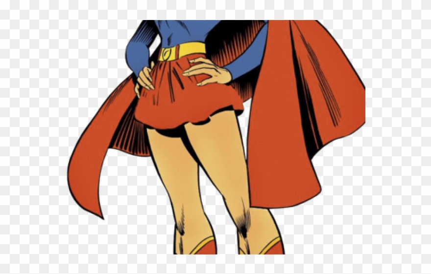 Supergirl Clipart Dc Superhero - Super Girl Cartoon - Png Download