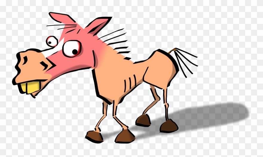 Big Image - Crazy Horse Cartoon Clipart