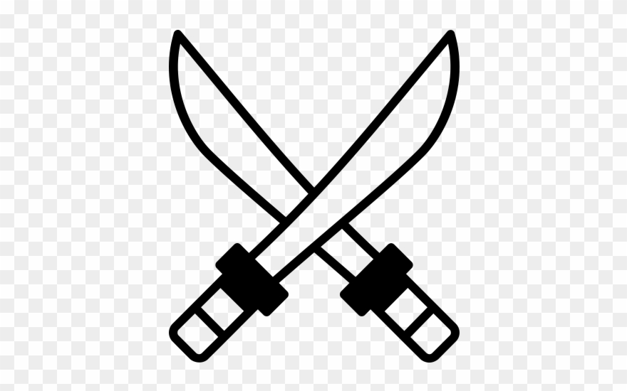 Crossed Swords Rubber Stamp - Vector Graphics Clipart