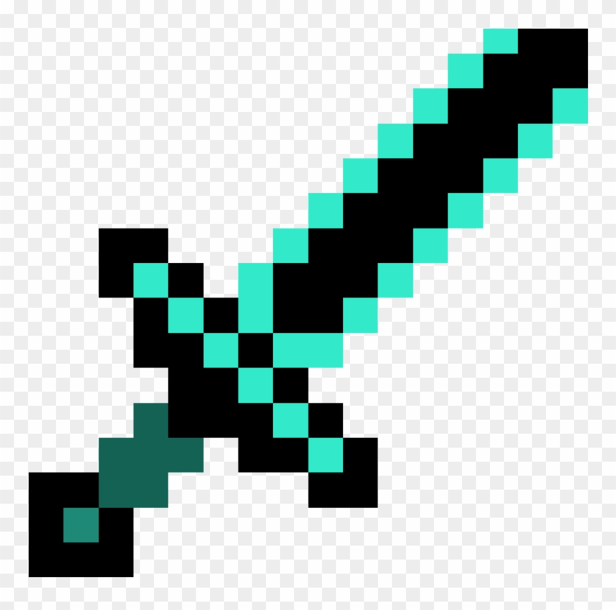 Minecraft Diamond Swords Crossing Png Clip Art Black - Minecraft Story Mode Items Transparent Png