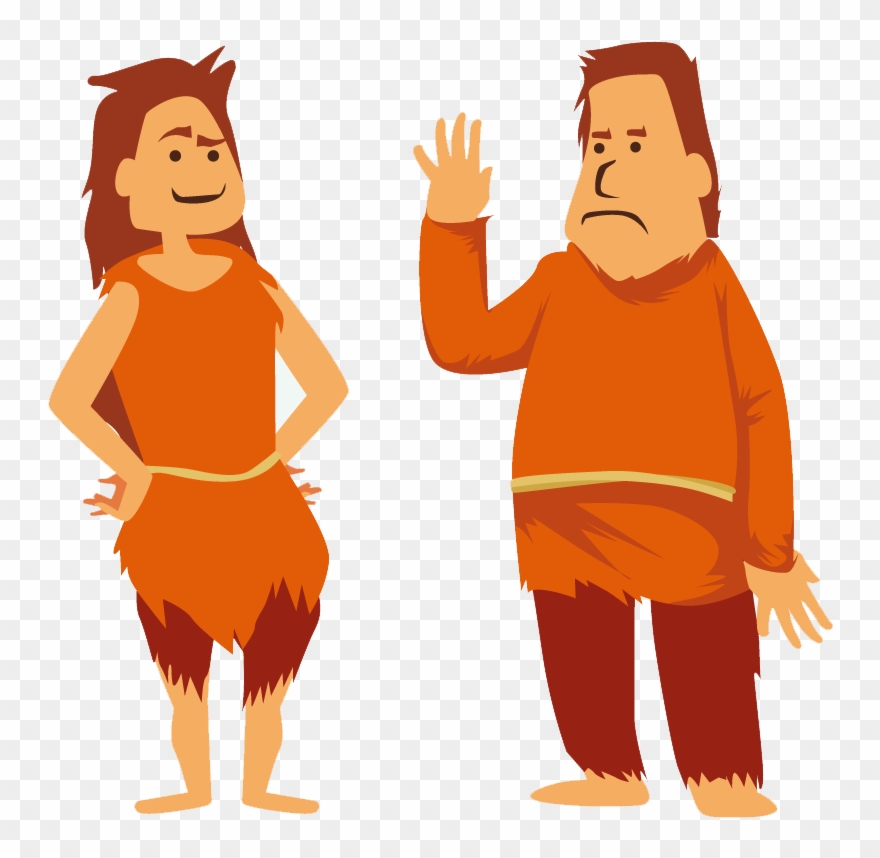 Human Clipart Stone Age Man - Cartoon Ice Age People - Png Download