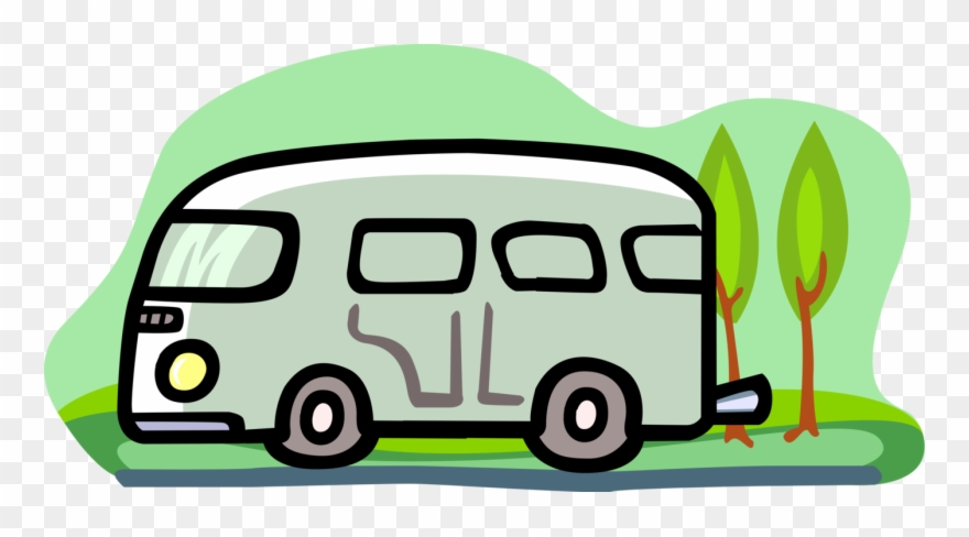 Rv Svg Cartoon - Campervan Clipart