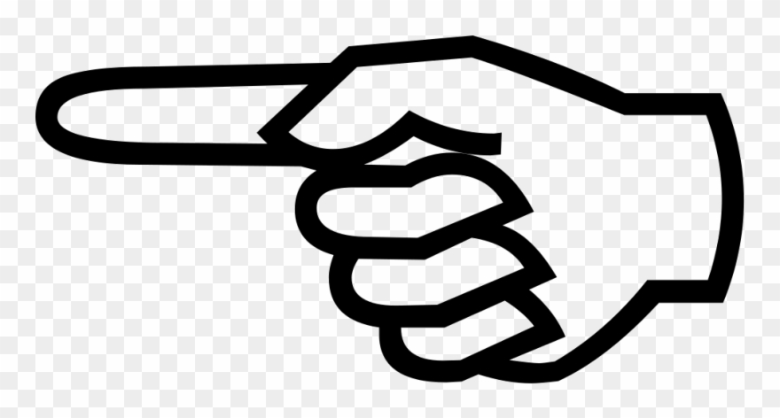 Index Finger Hand Pointing Clip Art - Finger Pointing Left Clipart - Png Download