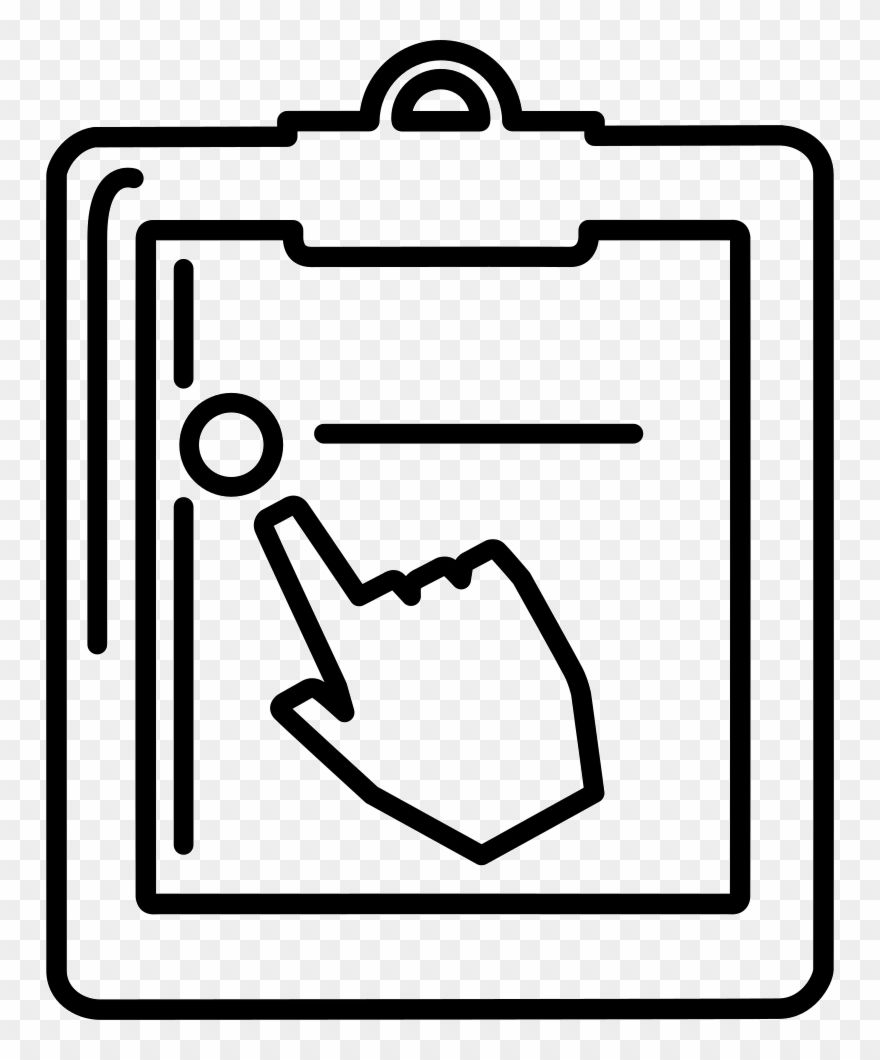 Hand Finger Pointing One Item Of A List On A Clipboard - Añadir Un Elemento A Portapapeles Web - Png Download