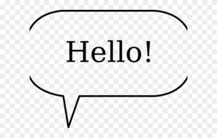 Saying Clipart Black And White - Hello Clip Art - Png Download