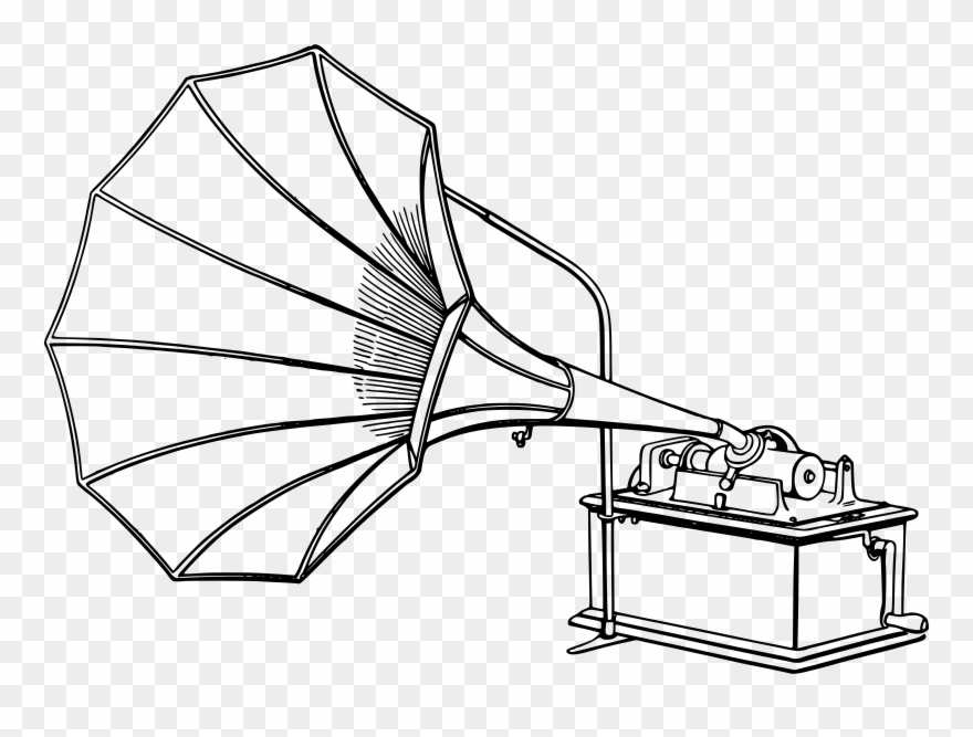 Clip Arts Related To - Thomas Edison Phonograph Drawing - Png Download