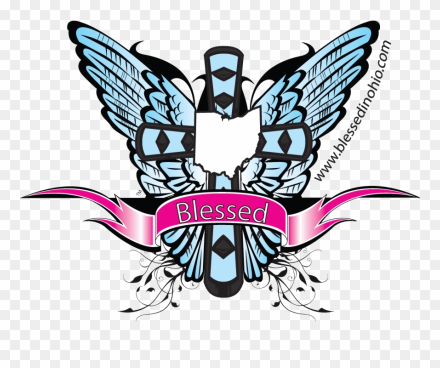 Full Color Print<br />clear Background - Cross And Wings Color Clipart