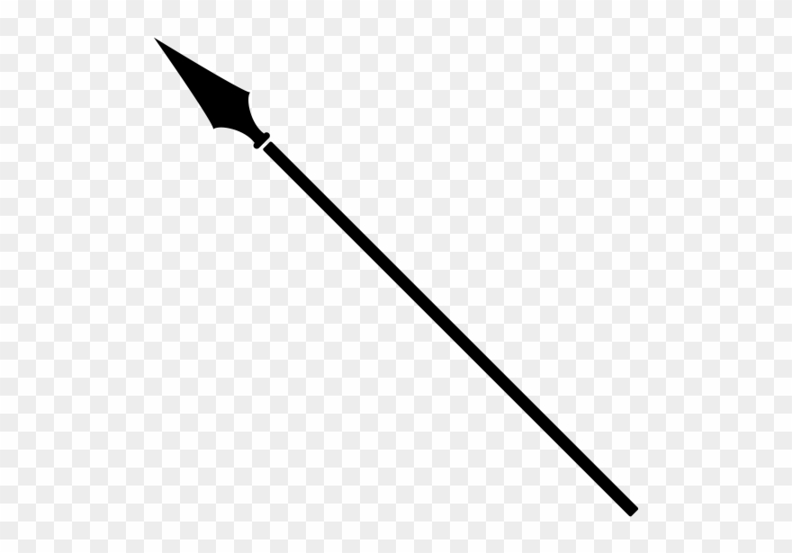 Spear Rubber Stamp - Fishing Rod Clipart