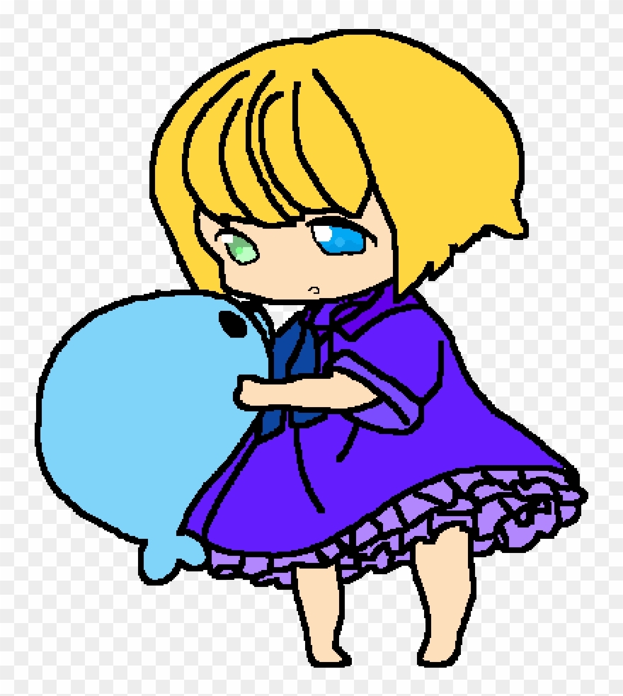 Little Kid With Baby Seal - Cartoon Clipart