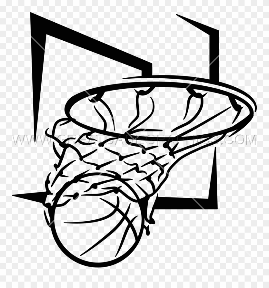 Basketball Net Black And White Png Clipart