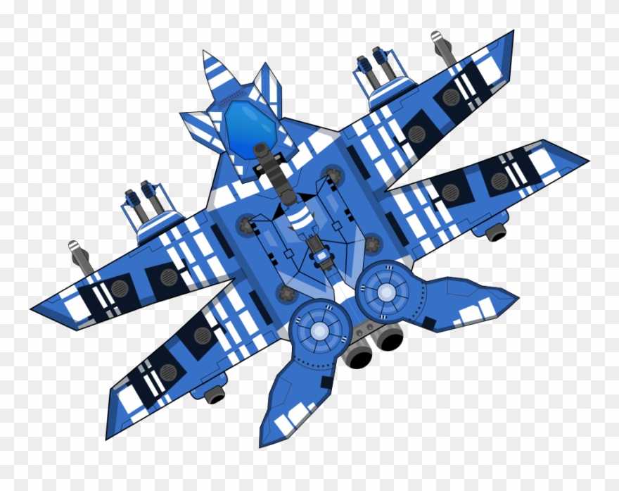 Spaceship Blue - Sci Fi Spacecraft Clip Art - Png Download