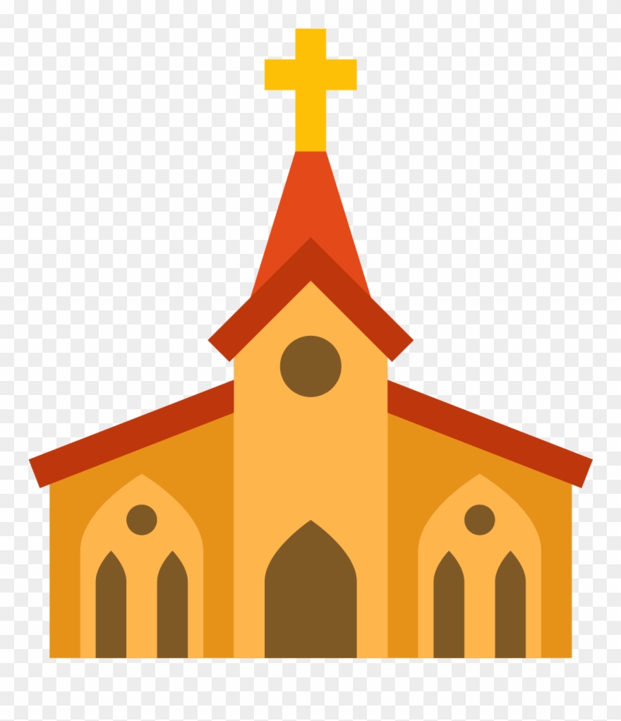 Christian Church Png Clip Art Black And White - Church Png Transparent Png