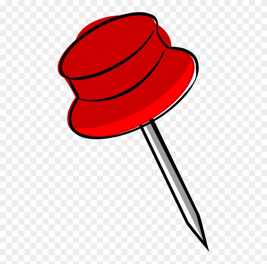 Drawing Pin Pushpin Push Svg Free Stock - รูป มุด Png Clipart