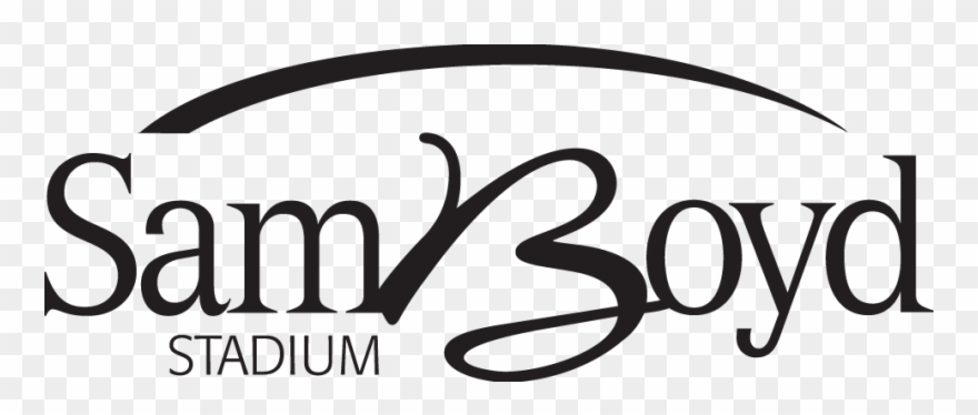 Black & White - Sam Boyd Stadium Logo Clipart