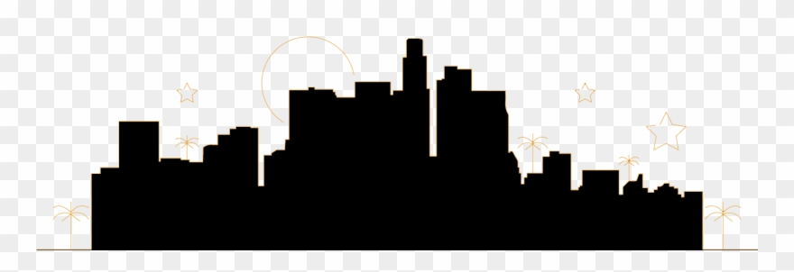 Broadway Clipart Cityscape - Hollywood Skyline Silhouette - Png Download