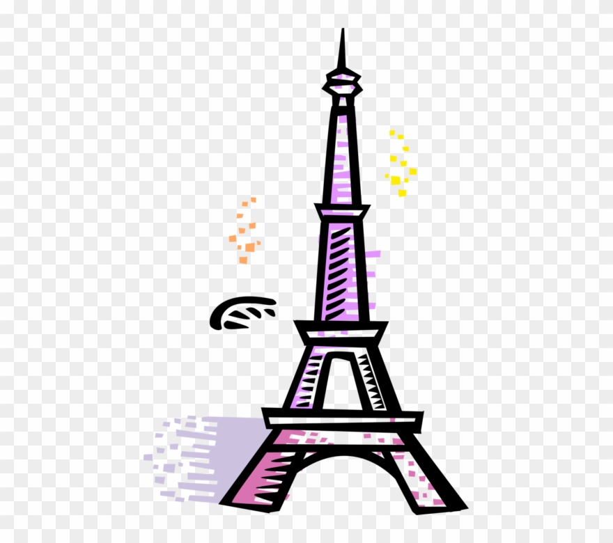 Jpg Transparent Library Eiffel Tower - French Cartoon Eiffel Tower Clipart