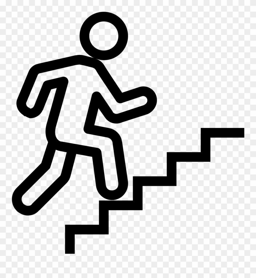 The Icon For "wakeup Hill On Stairs" Shows The Outline - Stair Workout Clip Art - Png Download