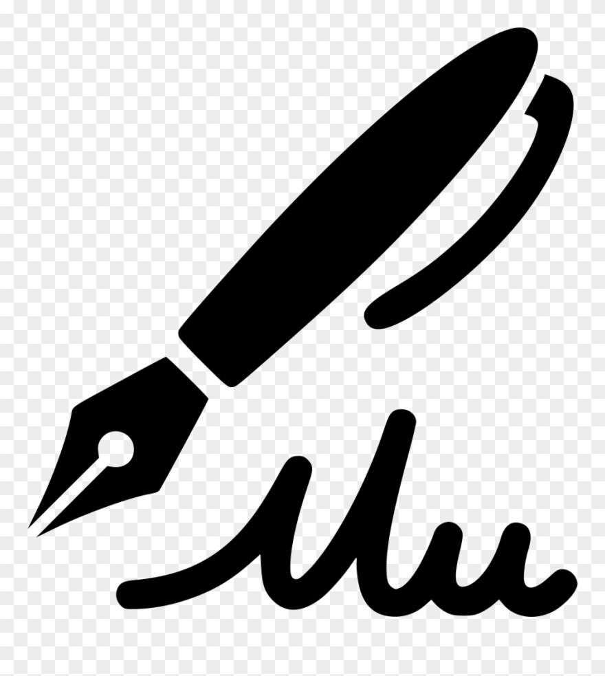 Pen Signature Svg Png Icon Free Download 455083 Black - Pen Signature Png Icon Clipart