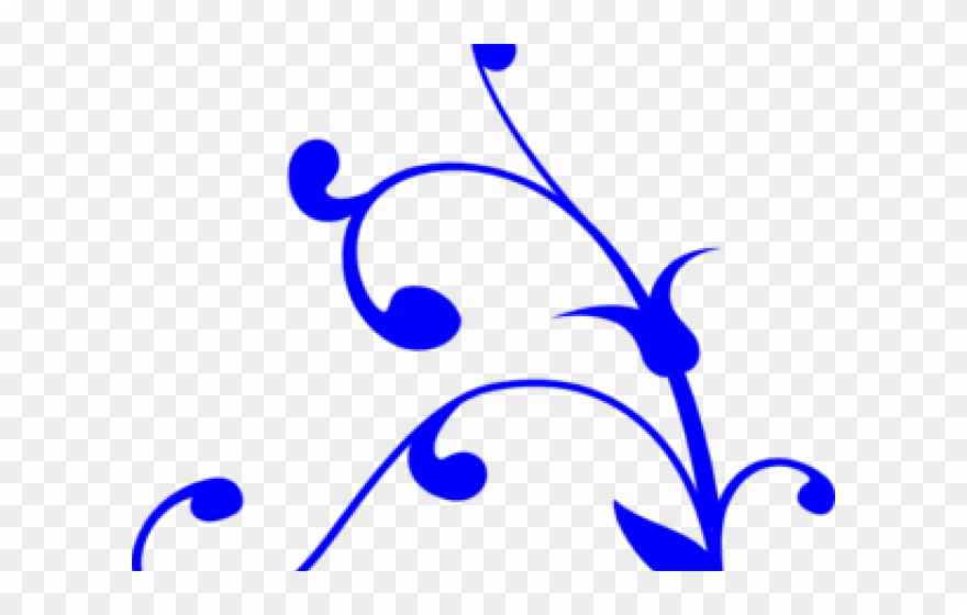 Dark Blue Clipart Swirl - Tree Branch Clip Art - Png Download