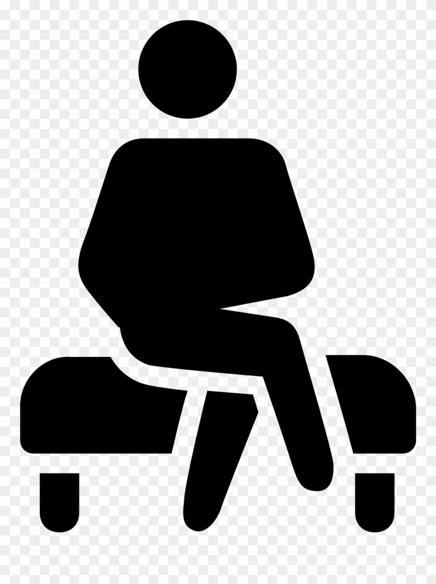 Png Black And White Counselor Icon Free Download Png - Sitting On A Bench Icon Clipart