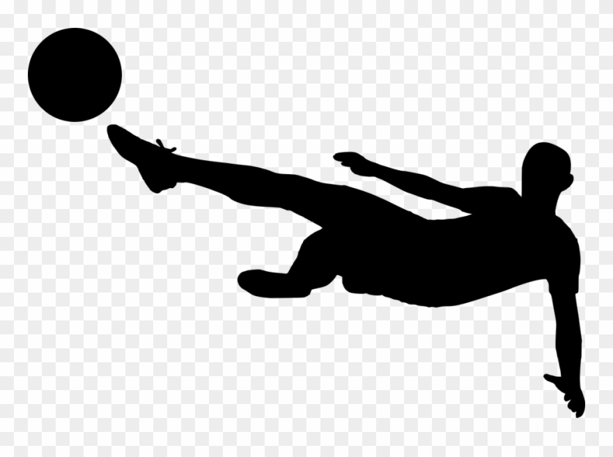Silhouette Football - Fußball Silhouette Clipart
