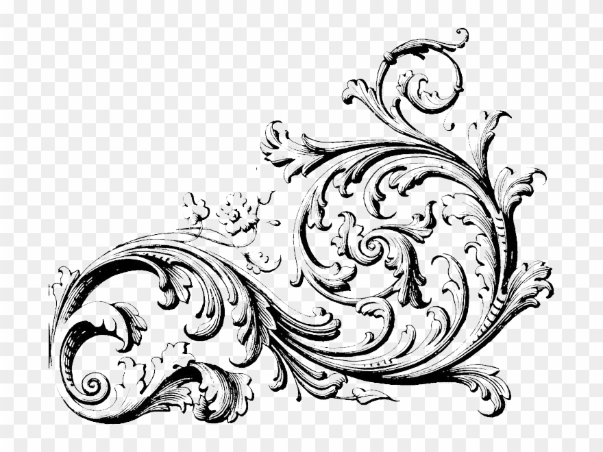 Manor Farm Barn Antiques - Floral Engraving Patterns Clipart