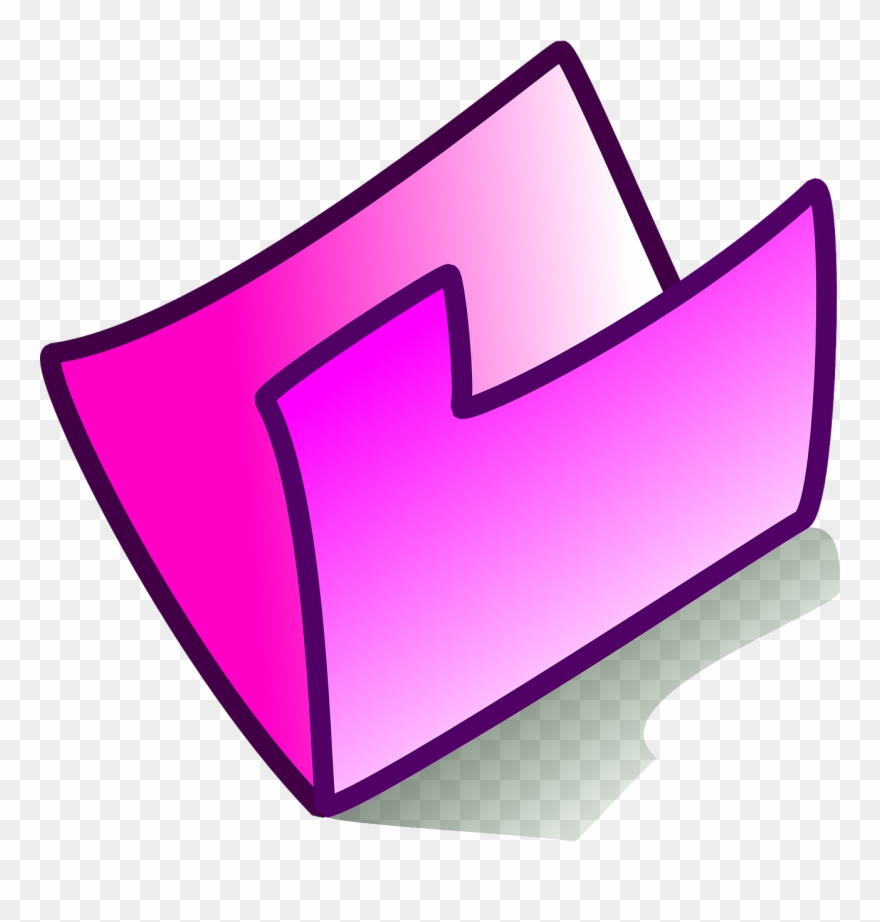 Free Folder Pink - Pink Folder Cartoon Clipart