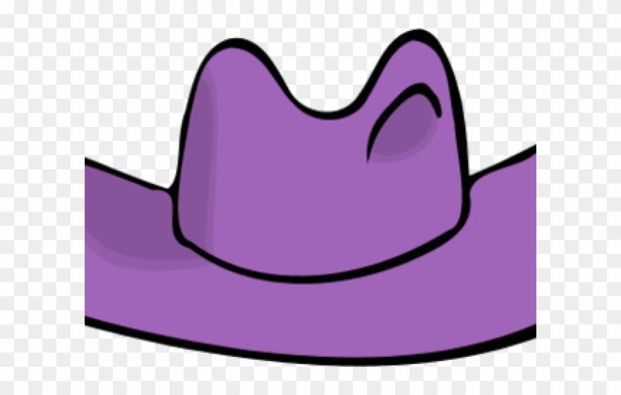 Cowboy Hat Clipart Purple Hat - Cartoon Cowboy Hat Shower Curtain - Png Download