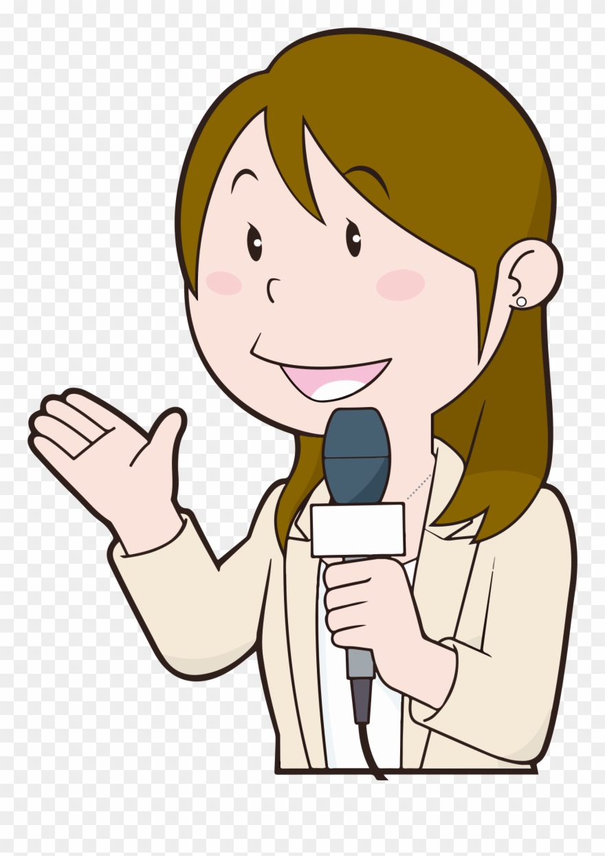 Big Image - Female News Reporter Clipart Png Transparent Png