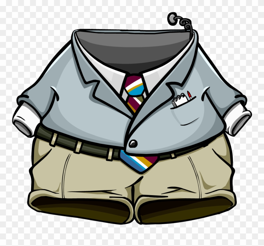 Reporter Outfit Icon - Club Penguin Reporter Clipart
