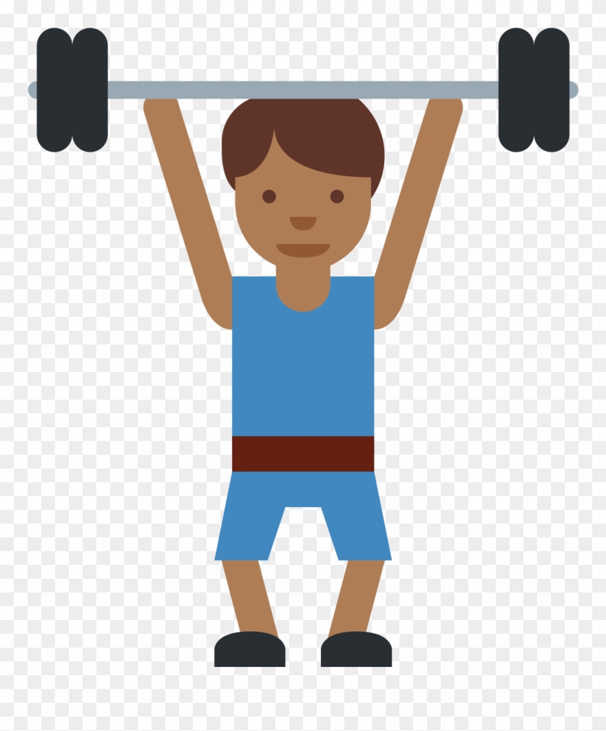 Weight Lifter Sticker By Twitterverified Account - Levantando Pesas Dibujo Png Clipart
