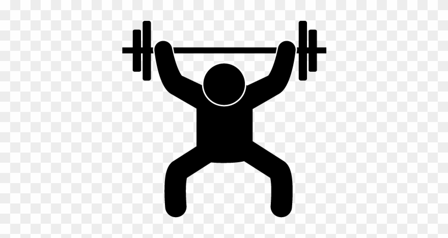 Weightlifting - Free Material - Pictogram - Lifting Weight Icon Clipart