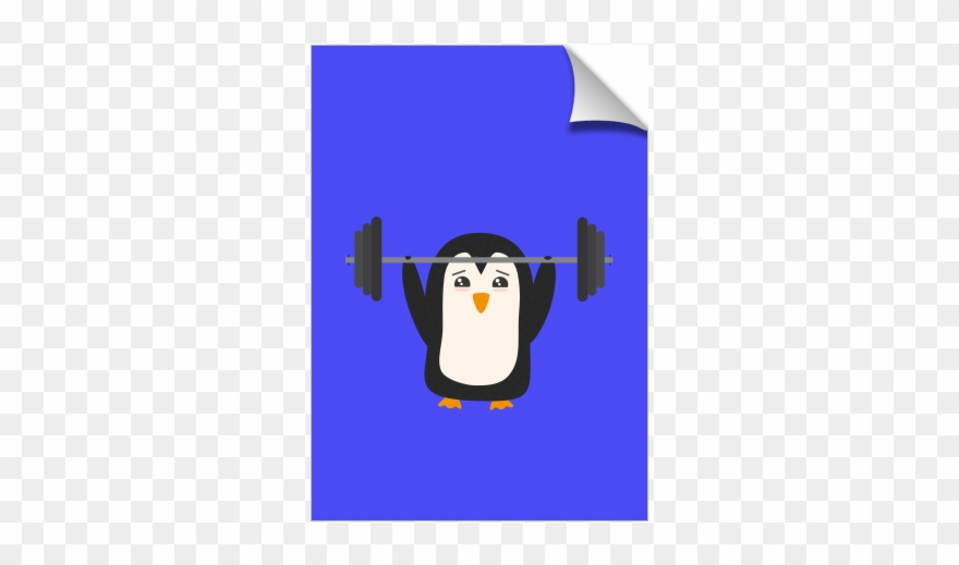 Penguin Weightlifting - Etui À Rabat Pour Samsung Galaxy S6 Sm-g920 - Pingouin Clipart