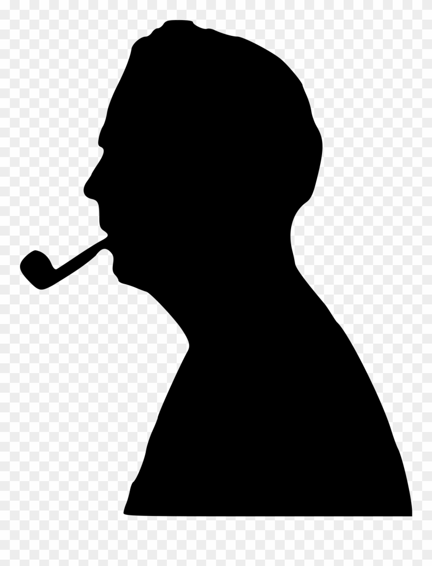 Open - Man Smoking Silhouette Png Clipart