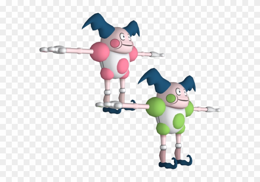 Mime 3d Model - Mr Mime Pokemon Go Clipart