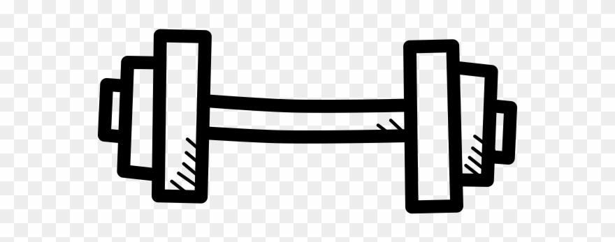 Weightlifting Rubber Stamp - Dumbbell Icon Transparent Background Clipart